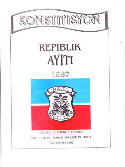 Konstitisyon Repiblik Ayiti  1987